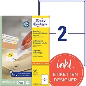 Avery-Zweckform Etiketten, A6, weiß, 200 Blatt (800 Etiketten)