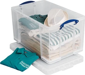 Really Useful Box Aufbewahrungsbox, 84l, transparent