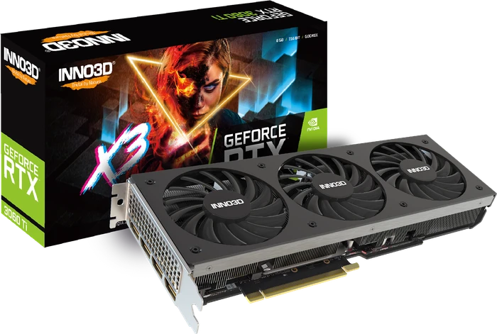 INNO3D GeForce RTX 3060 Ti GDDR6X X3 OC, 8GB GDDR6X, HDMI, 3x DP