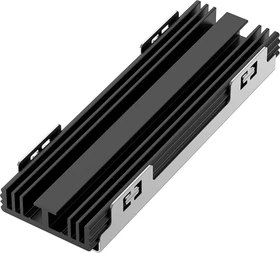 M.2 2280 Alu, doppelseitige Kühler für SSDs, Schraubmontage, schwarz/silber (verschiedene Markenbezeichnungen)