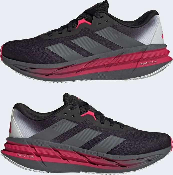 adidas Adistar 3 core black/iron metallic/lucid red (Herren)