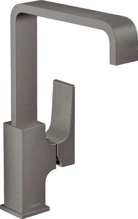 Hansgrohe Metropol Einhebel-Waschtischmischer 230 mit Hebelgriff und Push-Open Ablaufgarnitur polished black chrome