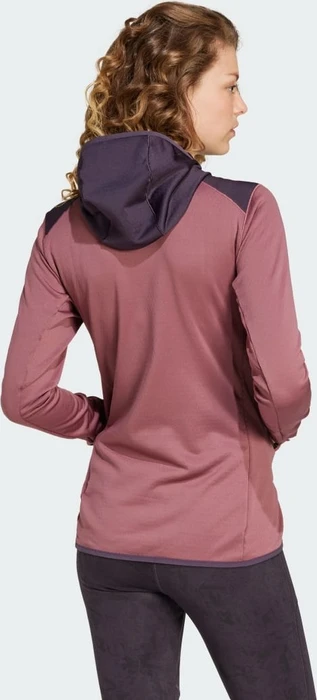 adidas Terrex Xperior LIGHT HoodED Fleece Jacke burgundy/aurora black (Damen)