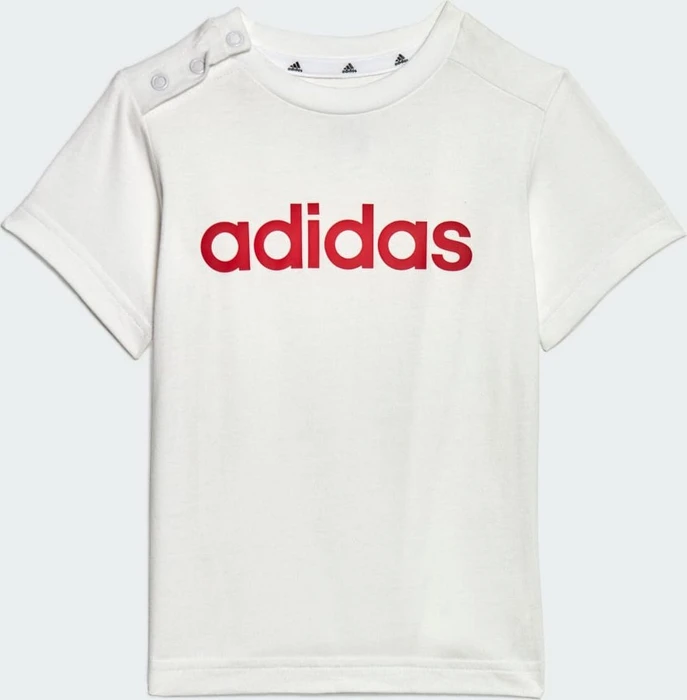 adidas Essentials Lineage Organic Cotton und Shorts Set T-Shirt white/better scarlet (Junior)