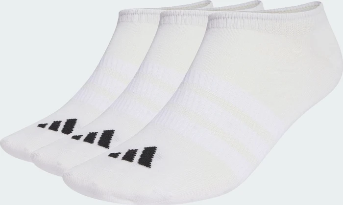adidas Thin and Light No-Show Socken weiß/schwarz, 3 Paare