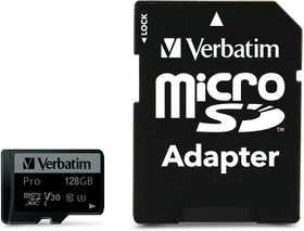 Verbatim Pro U3 R90/W45 128GB Kit, UHS-I U3, Class 10