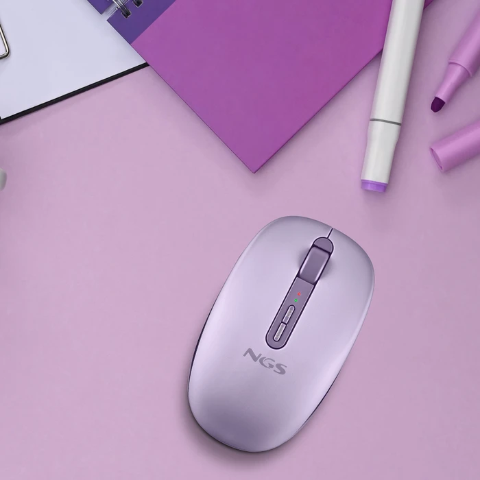 NGS Fog Dual Purple Wireless Mouse, violett, USB/Bluetooth
