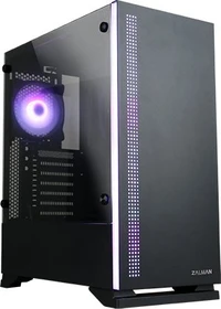 Zalman S5, schwarz, Glasfenster