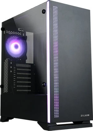 Zalman S5, schwarz, Glasfenster