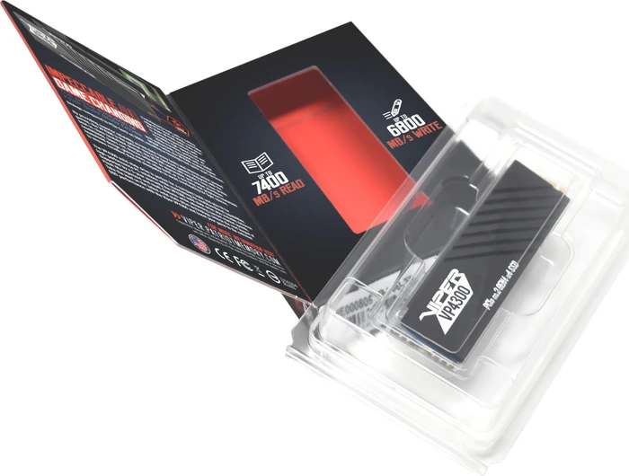 Patriot Viper VP4300 2TB, M.2 2280 / M-Key / PCIe 4.0 x4, Kühlkörper