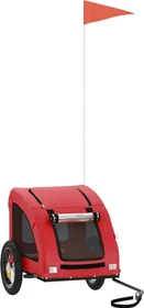 vidaXL Hunde 124x53cm Fahrradanhänger rot