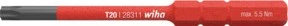 Wiha 283115 slimBit electric VDE Torx Wechselklinge 6mm, T7x75mm