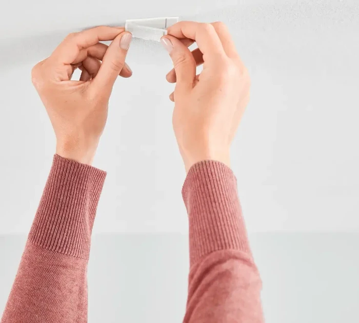 tesa Powerstrips Deckenhaken Tapete/Putz rund weiß, 1 Stück