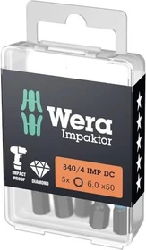 Wera 840/4 IMP DC Impaktor Innensechskant Bit 1/4", 4x50mm, 1 Stück