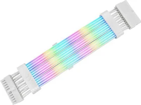 Thermaltake TtMod 24-Pin ARGB Snow Cable Verlängerung 28.5cm, weiß (AC-081-CN6NAN-A1)