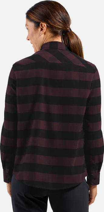 Odlo Essentials Karo Hemd langarm black/fudge (Damen)
