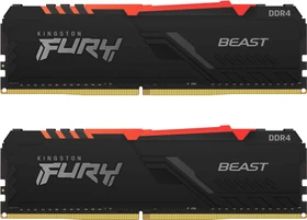 Kingston FURY Beast RGB UDIMM 16GB Kit, DDR4-3200, CL16-18-18, 1RX8