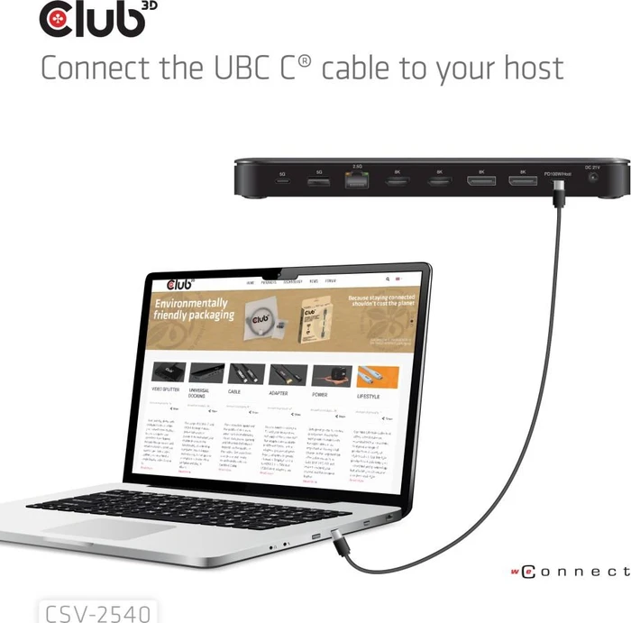 Club 3D 14-in-1 Quad-Display-Dockingstation, USB-C 3.1 [Buchse]