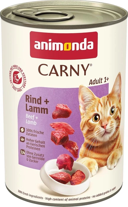 animonda Carny Rind und Lamm, 9.60kg (24x 400g)