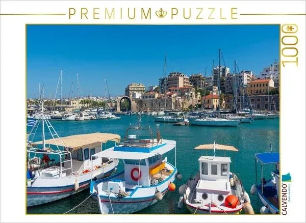 Calvendo Blick auf das moderne Heraklion gerahmt von den Resten der alten Stadtmauer