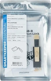 SmartKeeper RJ-11 Portblocker, Essential Mini, MNL04, inkl. Mini Port Lock Key, beige, 4er-Pack
