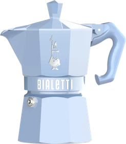 Bialetti Exclusive Moka Express 3 Tassen Espressokanne hellblau