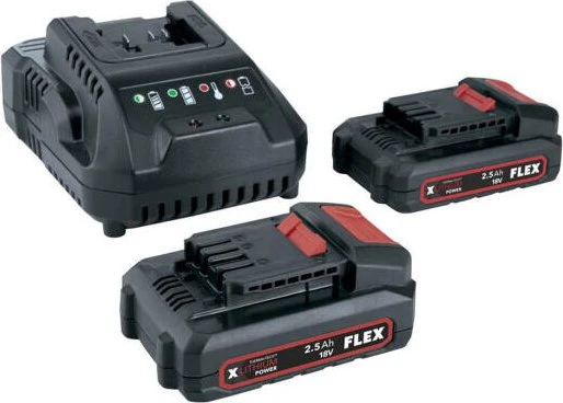 Flex Power 22 Q Starterset 18V, 2.5Ah, Li-Ionen, 2 Akkus [5.0Ah] [90Wh]