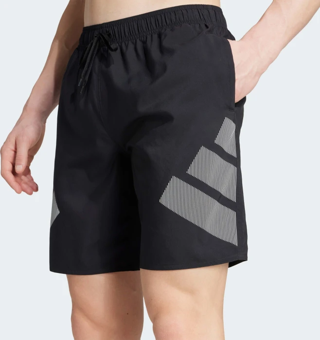 adidas Big Bars 8 Zoll Badeshorts schwarz/weiß (Herren)