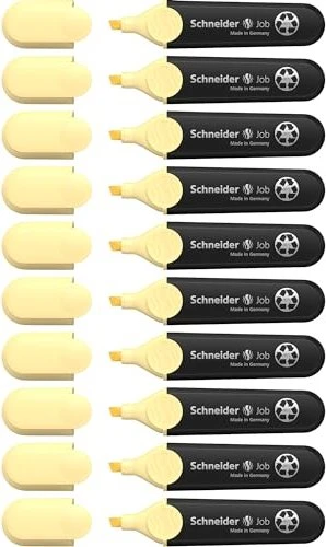 Schneider Job Pastell Textmarker vanille, 10er-Pack