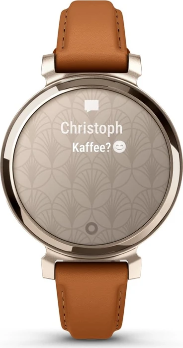 Garmin Lily 2 Classic cream gold/tan leather