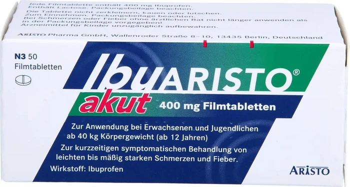 Aristo Pharma IbuARISTO akut 400mg Filmtabletten, 50 Stück