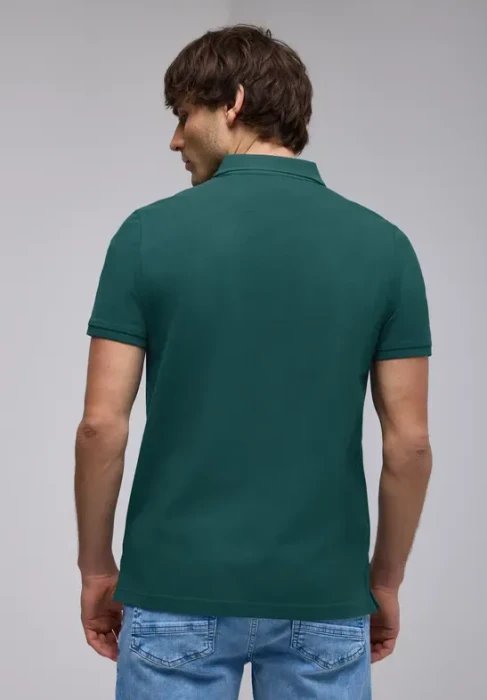Street One Piquée mit Logo Poloshirt kurzarm tender green (Herren)