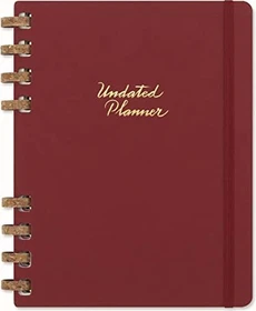 Moleskine Undatierter Life Planner Kalender XL 2024, 204x252mm, Hardcover, Cherry Crush