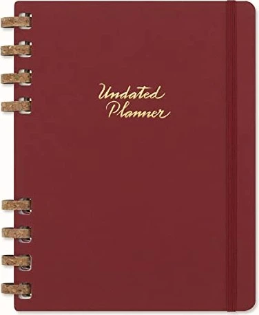 Moleskine Undatierter Life Planner Kalender XL 2024, 204x252mm, Hardcover, Cherry Crush