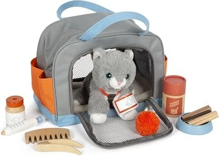Legler Small Foot Katze mit Tasche und Pflege-Set
