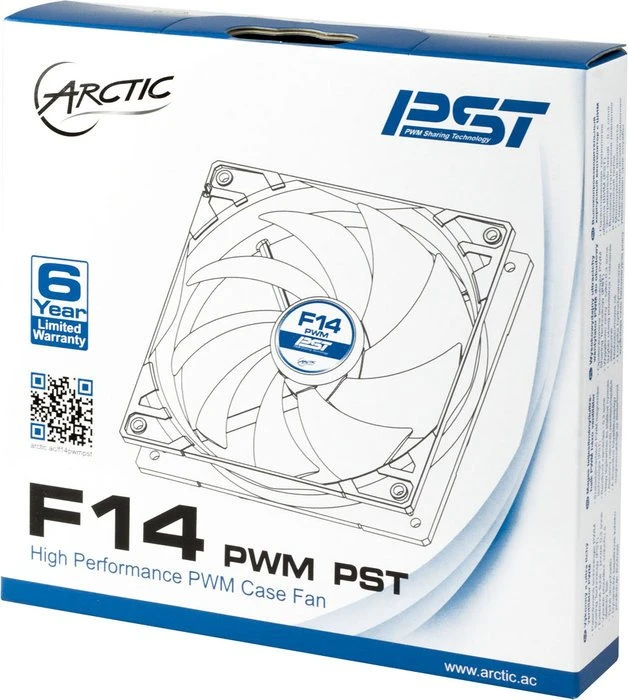 ARCTIC F14 PWM PST schwarz/weiß, 140mm