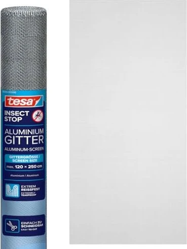 tesa Fliegengitter-Ersatzrolle Aluminiumgewebe 120x250cm anthrazit