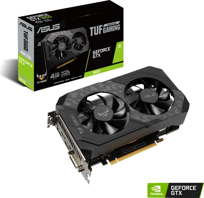 ASUS TUF Gaming GeForce GTX 1650, TUF-GTX1650-4GD6-GAMING, 4GB GDDR6, DVI, HDMI, DP
