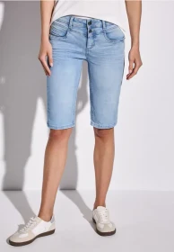 Street One Jane Bermuda Shorts Jeans light blue random washed (Damen)