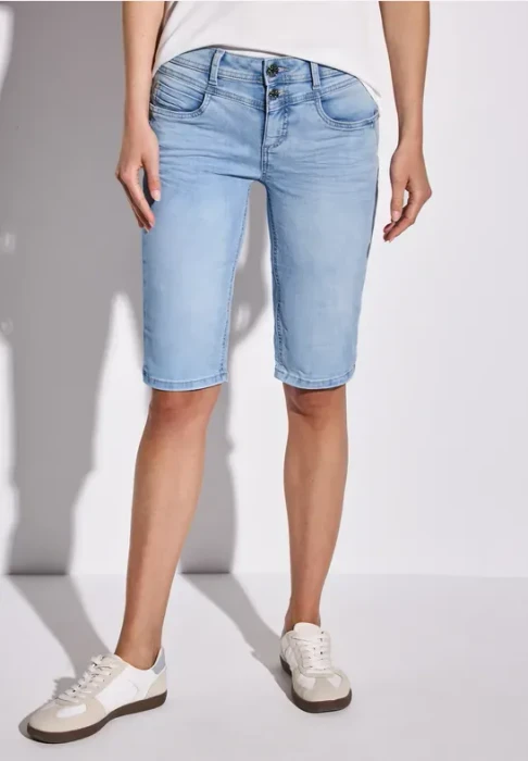 Street One Jane Bermuda Shorts Jeans light blue random washed (Damen)