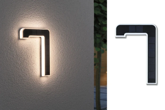 Paulmann Outdoor Solar Hausnummer 7 LED Hausnummernleuchte