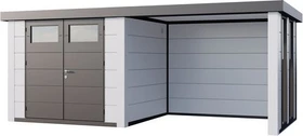 Telluria Classico 2724 Gerätehaus inkl. Anbau 2.84m rechts weiß/grau