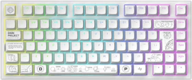 Dark Project ALU81A Terra Nova Wireless Gaming Keyboard, weiß, LEDs RGB, g3ms Moonstone, USB/Bluetooth, DE