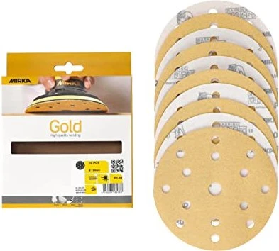 Mirka Gold Grip 15H Schleifblatt K120, 150mm, 10 Stück