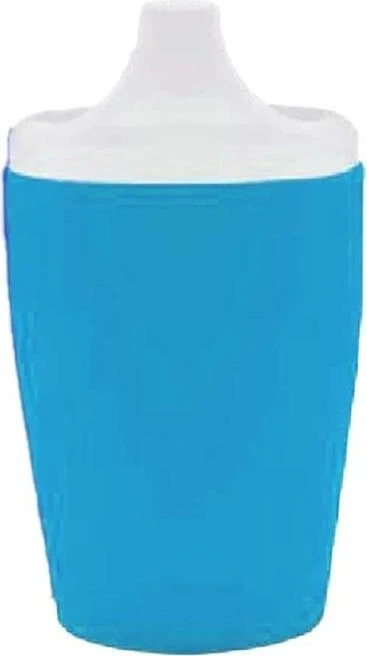 Dr. Junghans Medical Einnehmebecher ohne Griff mit 2x Deckel 4+12mm blau, 250ml