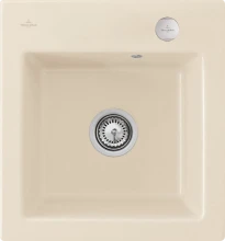 Villeroy & Boch Subway 45 XS flat flächenbündig Becken mittig mit Ablauffernbedienung ivory