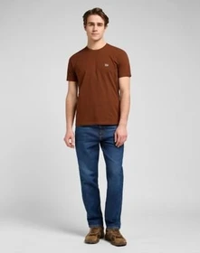 Lee Patch Logo T-Shirt kurzarm luxe brown (Herren)