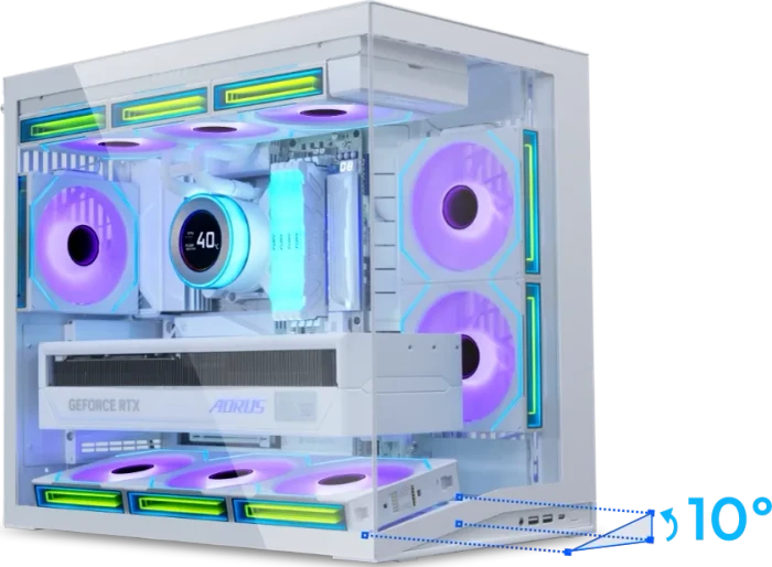 Lian Li O11 Dynamic Mini V2 Flow, schwarz, Glasfenster