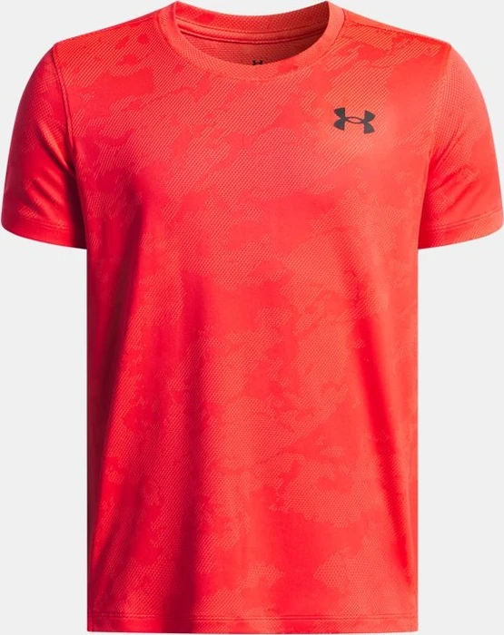 Under Armour Tech Vent Jacquard Funktionsshirt kurzarm racer red/black (Junior)