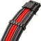 CableMod Universal Pro ModMesh, 12V-2x6 Kabel, StealthSense, natives 12V-2x6 Kabel, 1x 16-Pin PCIe 5.1 Stecker auf 16-Pin PCIe 5.1 Stecker, schwarz/rot, 60cm Vorschaubild
